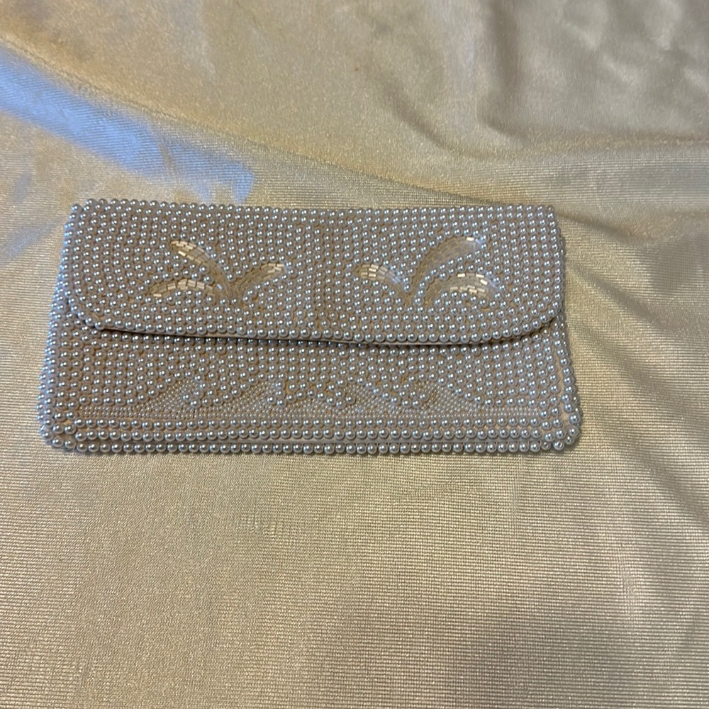 Vintage Pearl Beaded Evening Handbag